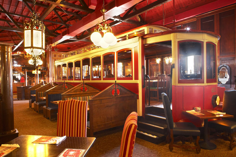 Newport Beach Old Spaghetti Factory trolley