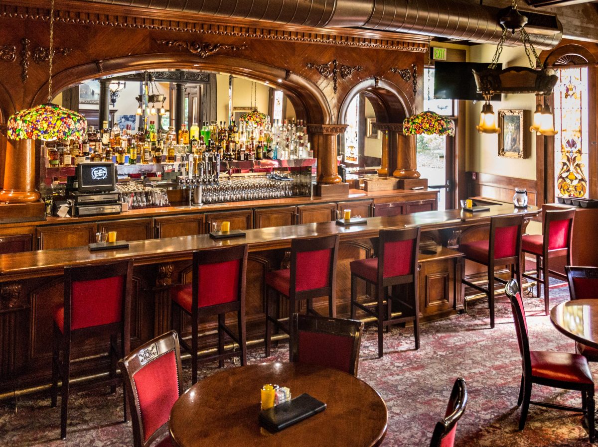 bar at The Old Spaghetti Factory in Portland