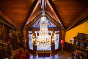 chandelier at The Old Spaghetti Factory