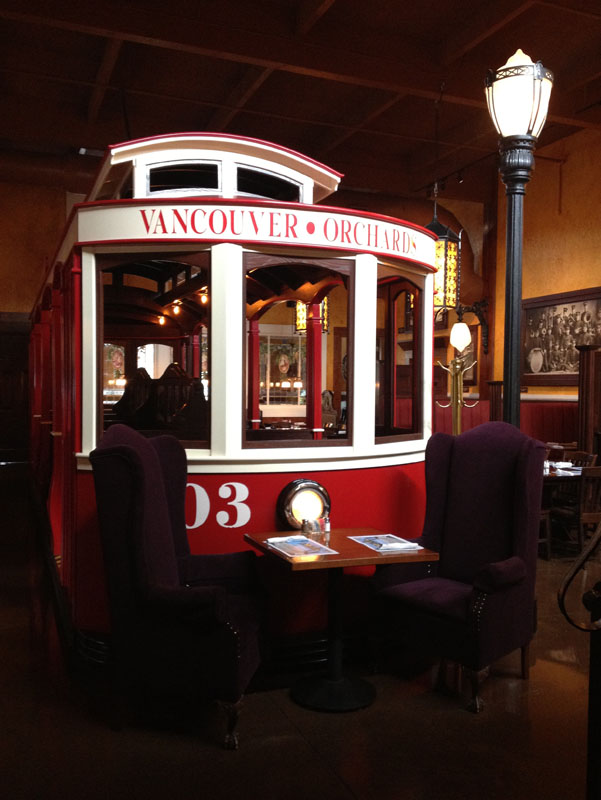 Vancouver Old Spaghetti Factory trolley